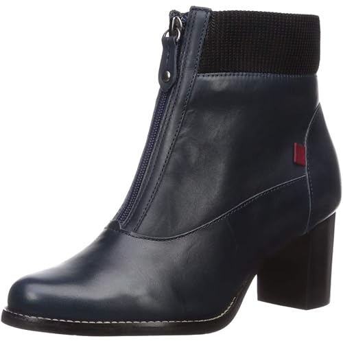 Marc Joseph New York Women's Leather Luxury Ankle Boot with Elastic Detail