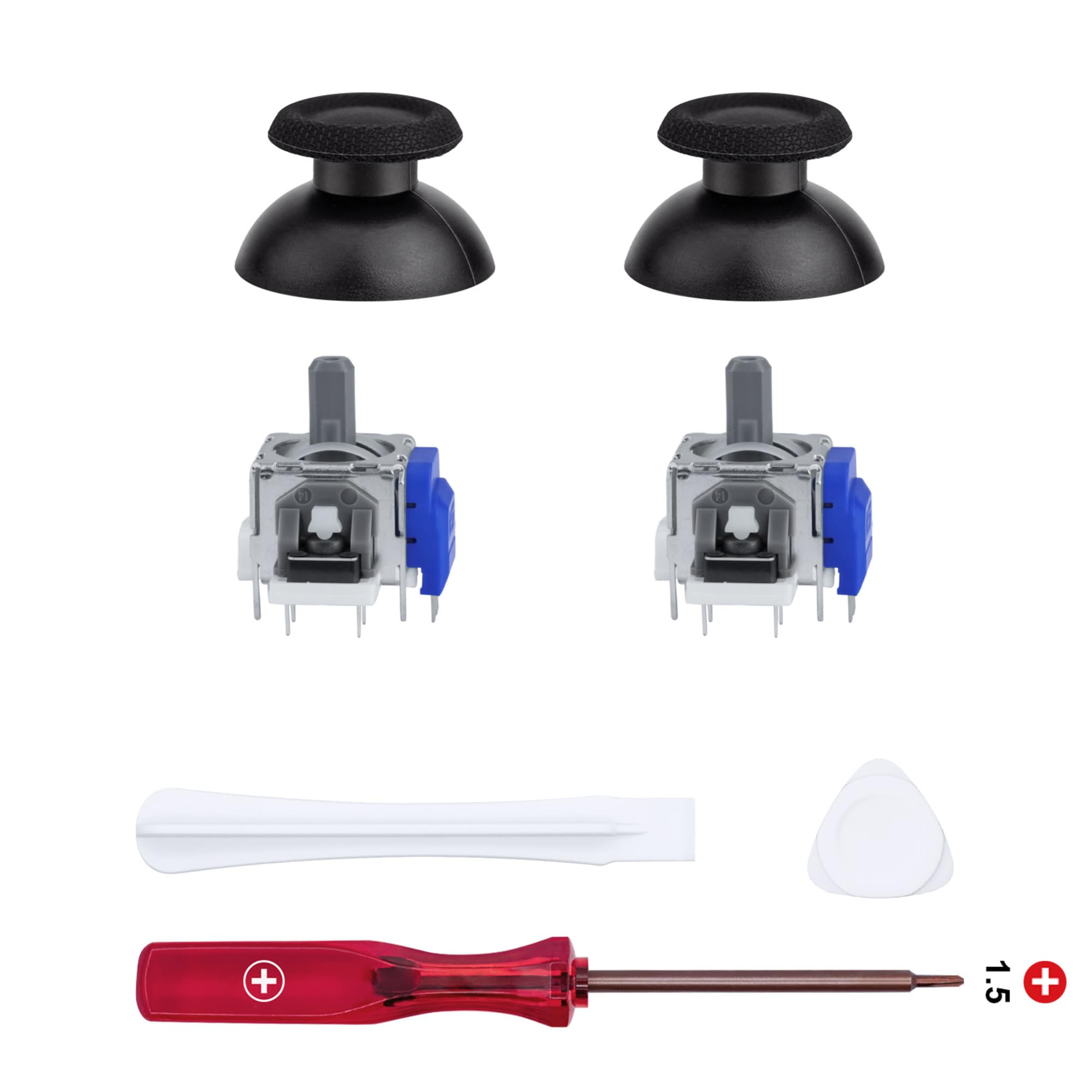 Mcbazel 7 in 1 TMR Joystick Replacement Repair Tool Thumbstick Grips Accessories Parts Compatible with PS5 Dual Sense