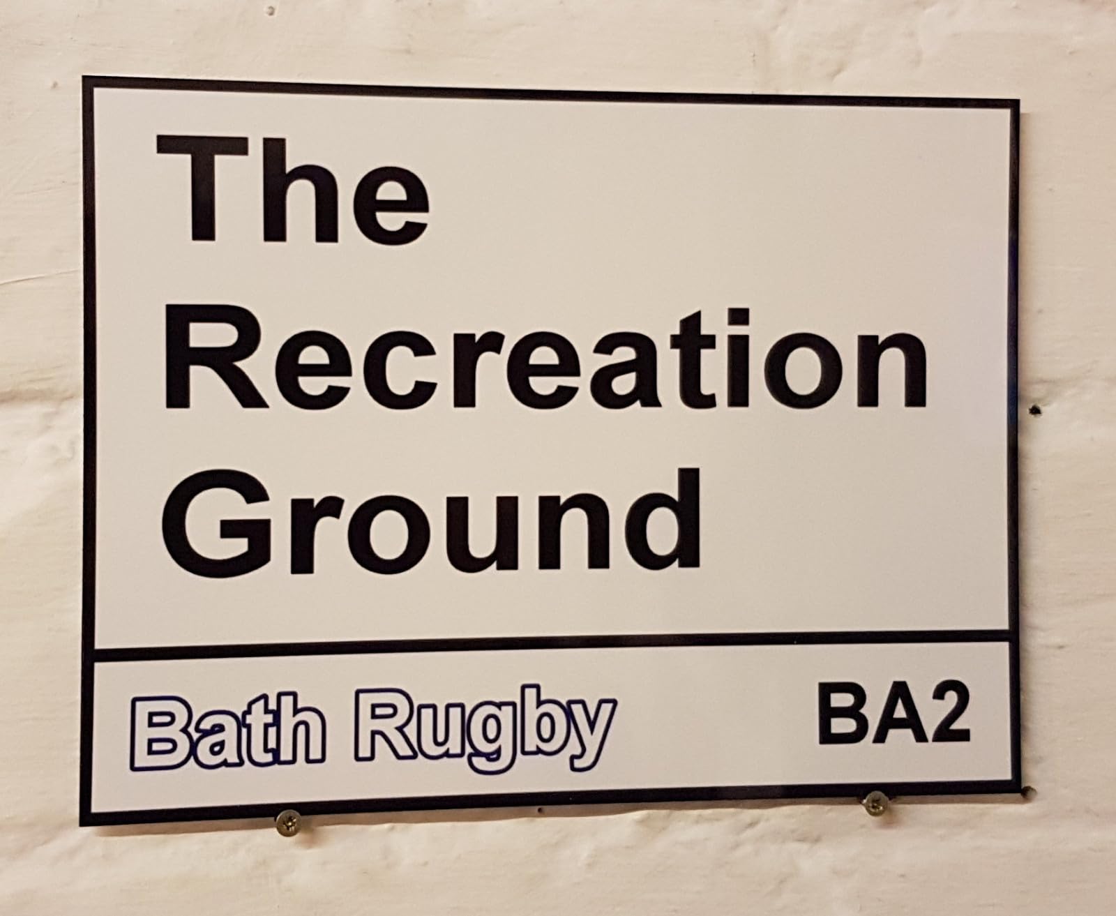 New Metal Street Sign Bath Rugby The Recreation Ground Street Sign Metal Stadium 8X12 Inches