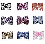 Lovef Easy Comb Ez Magic Comb Stretchy Beaded Hair Combs with Sweet Color Beads Pearl in Assorted Color and Design-10 Pcs