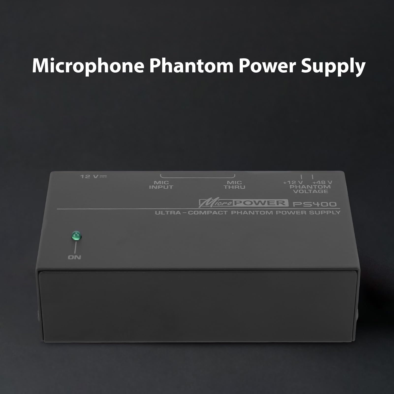 48V 12V Phantomspeisung, Metallmikrofon Geräuscharmes Soundgerät Shell Mic Power Phantom Box Mikrofon Stromquelle für Kondensatormikrofon Musikaufnahmegeräte