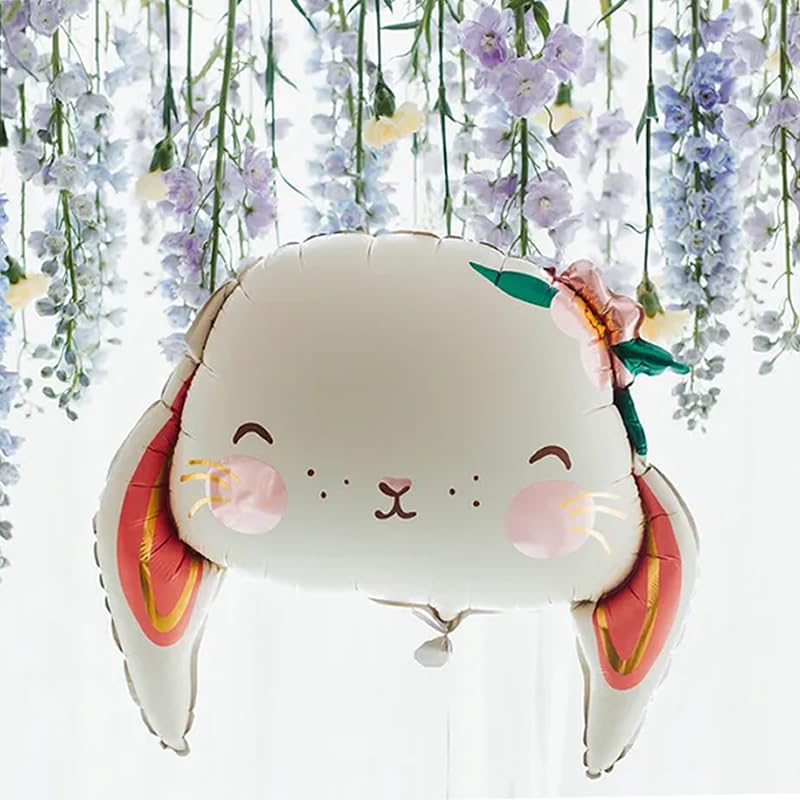 Bunny Foil Balloon | Easter Party Decoration | Bunny Theme Bithday Celebration | Cute Animal Balloon