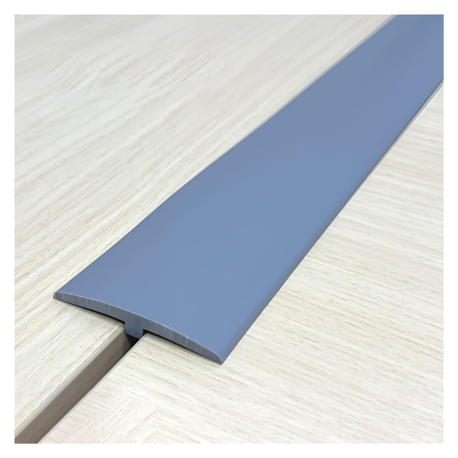 PVC Self Adhesive Floor Transition Strip, T Molding Floor Cover Strips, Cuttable Door Threshold Strip, For Door/Tile/Floor(Grey,5CM*2.0M(6.6Ft))