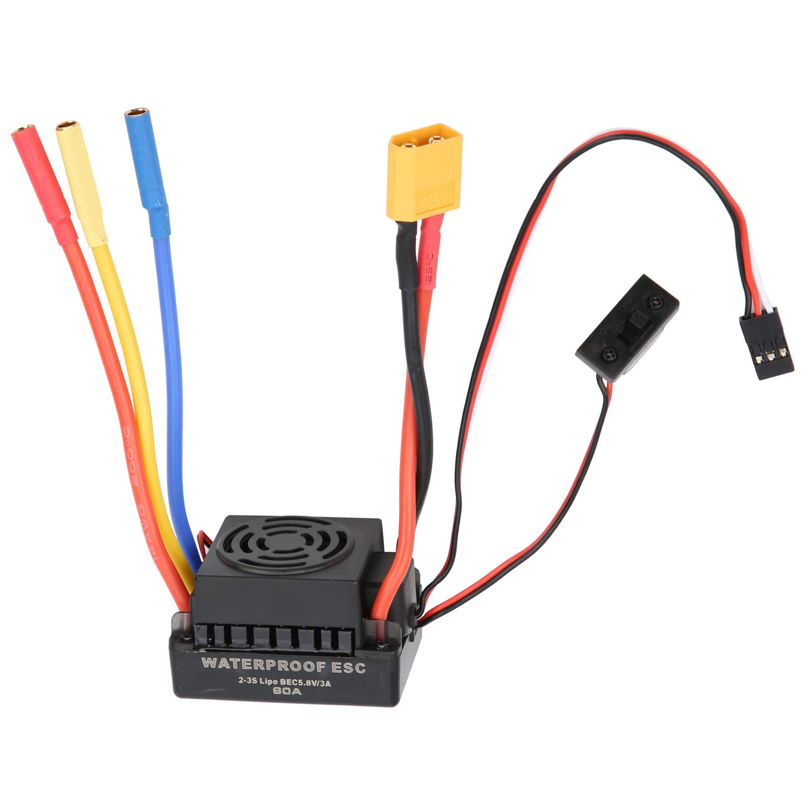 Regolatore Velocità RC, brushless ad alte prestazioni ESC 60A elettronico for gare su pista, fuoristrada, competizioni e appassionati