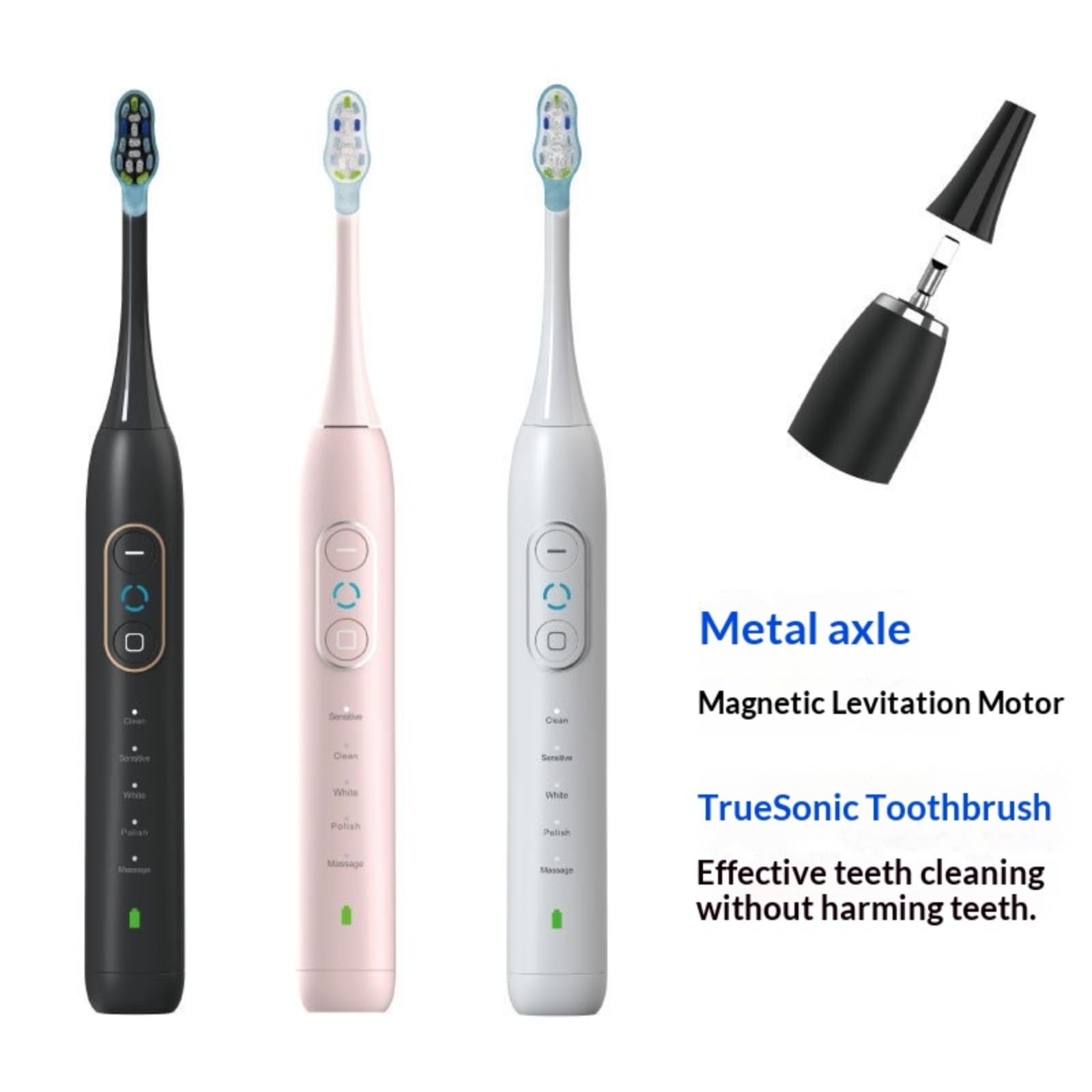 Spazzolino elettrico sonico a levitazione magnetica S100,spazzolino elettrico sonico ricaricabile, con setole morbide, per la cura delle gengive e oltre 30 giorni di autonomia.