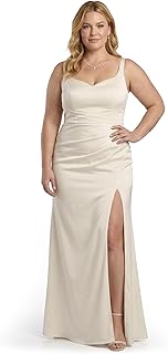 Matte Satin Draped Sheath Tank Wedding Dress