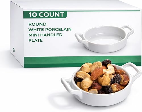 Vista 13 de Restaurantware Platos de servir de 3.1 x 2.2 pulgadas, 10 mini platos rectangulares, aptos para horno, aptos para microondas, platos de servir