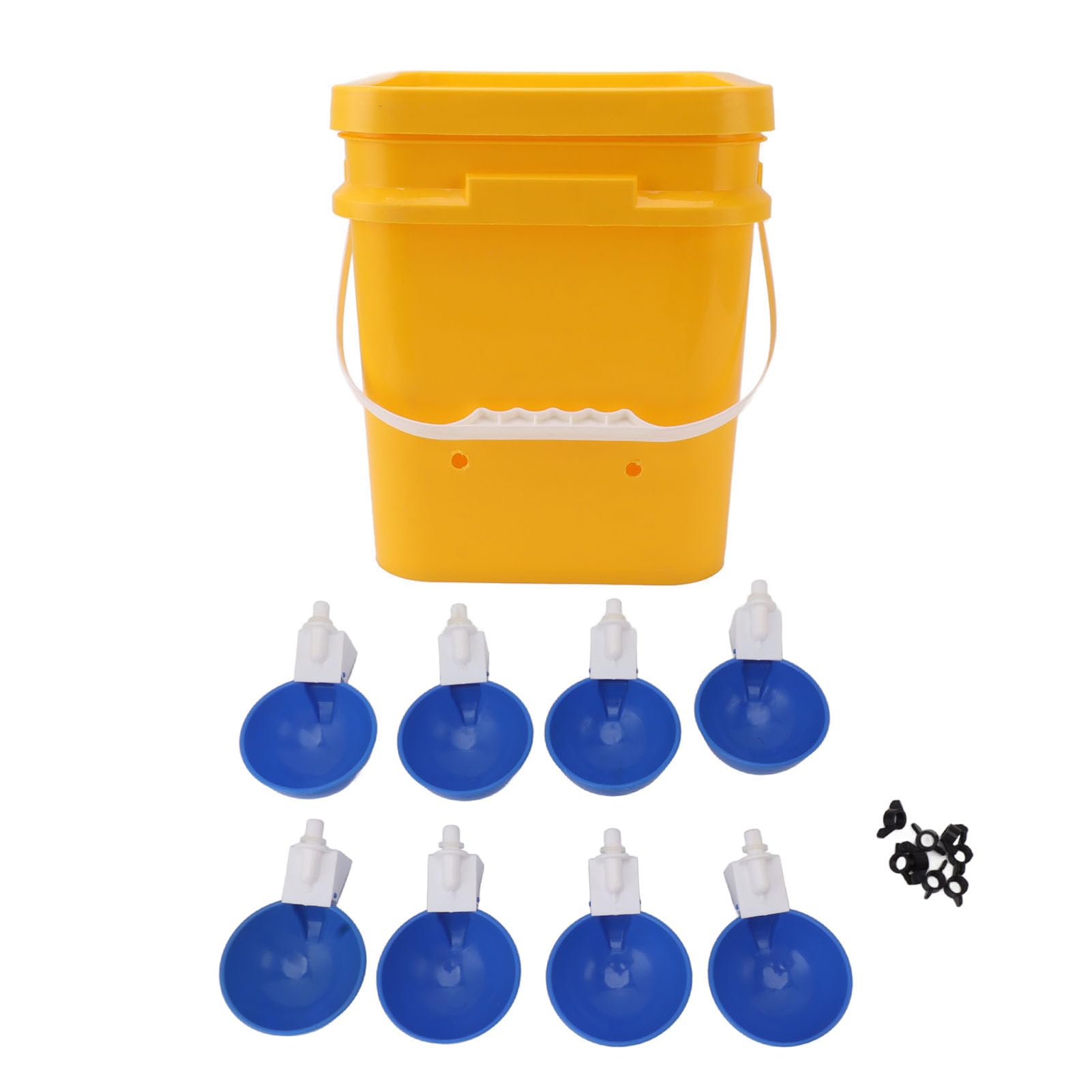Comedero de Agua para Pollos con Barril, Bebederos para Aves de Corral de Fácil Instalación, Apto para Patos, Codornices, Verde, 1 Juego (Generick157esgtfb-13)