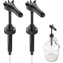 Gallon Pump Dispenser for FastRack Glass 38 mm Mouth, Nozzle Cap for Liquids and pastes, Syrup Pump Each Precise Dispensing is 0.34 oz10ml Lockable Design 2, Black