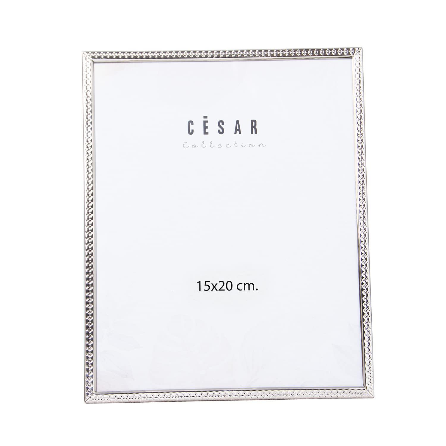 DRW Metal Photo Holder for Photo 15 x 20 cm in Silver 15.5 x 1 x 20.3 cm