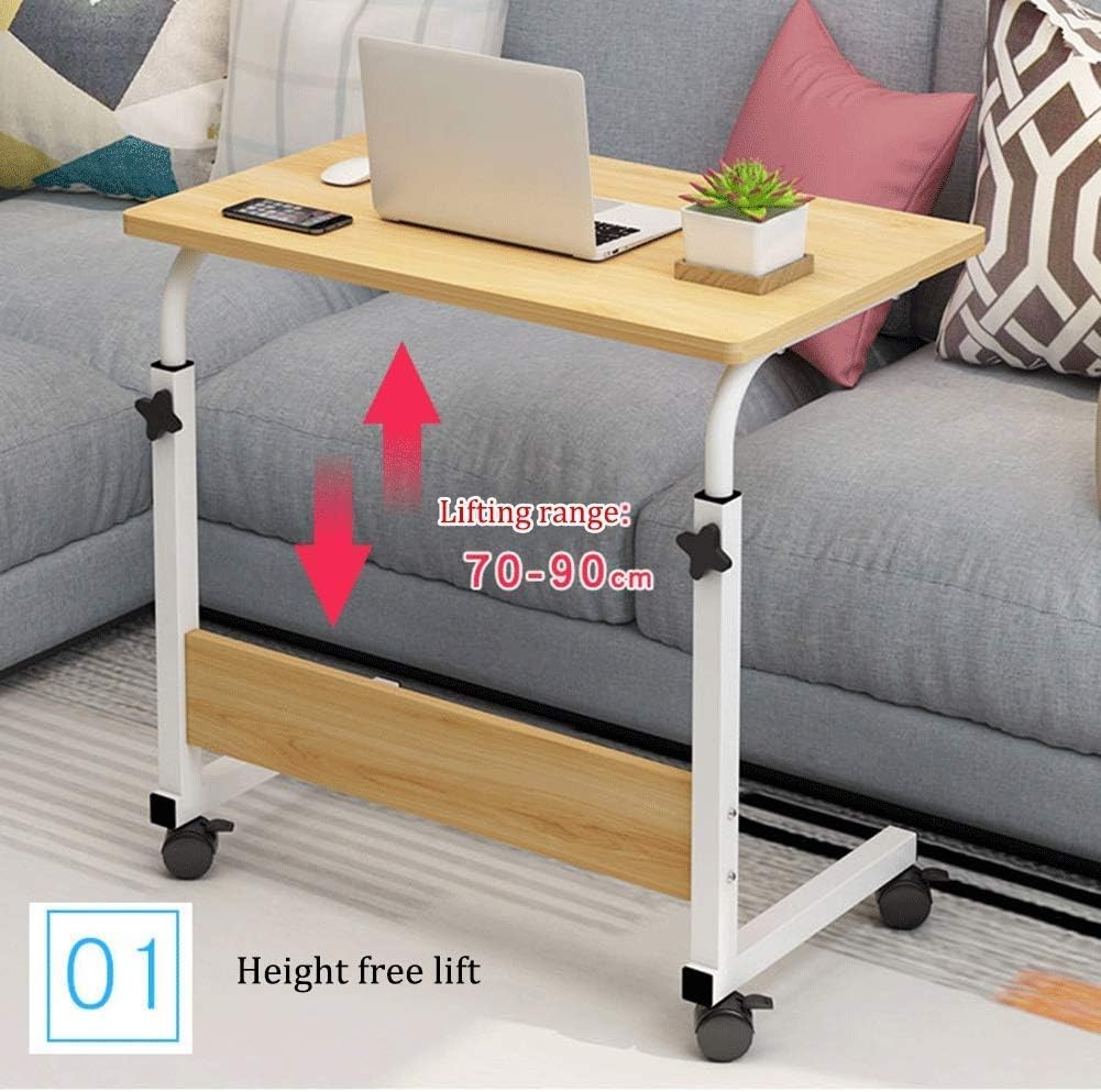 Living Room Accessories Table Mobile Workstation Table Laptop Table with Functions Portable Laptop Desk Adjustable Height 70 90 cm Various for Living Room Bedroom Black 60 x 40x image 3