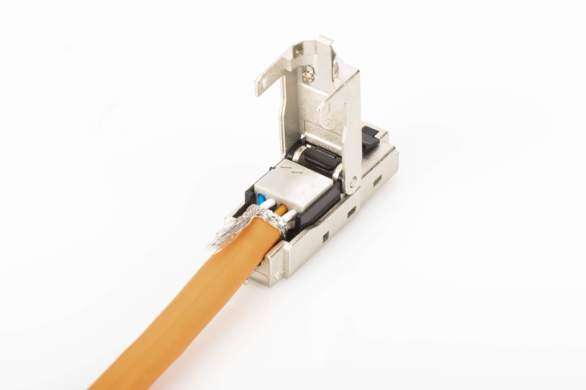 DIGITUS DN-93631 - Connettore di Rete Cat 6A - 5 Pezzi - Schermato a 360° - Connettore di Campo RJ45 Cat6A - Installazione Senza Attrezzi - 500 MHz - 10GBase-T - 10 Gbit/s - AWG 27/7 a AWG 22/1