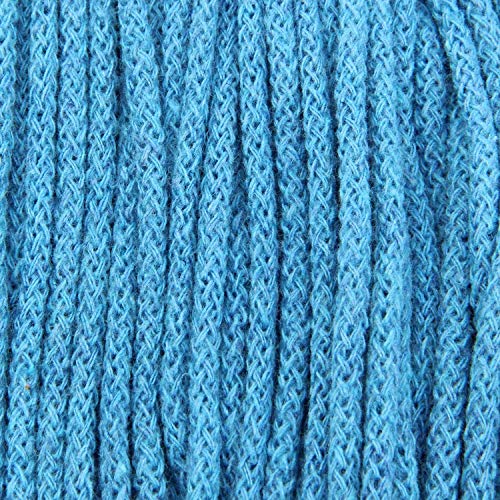 Cordon en coton robuste NTS Nähtechnik bleu clair avec âme polyester 100m - 4