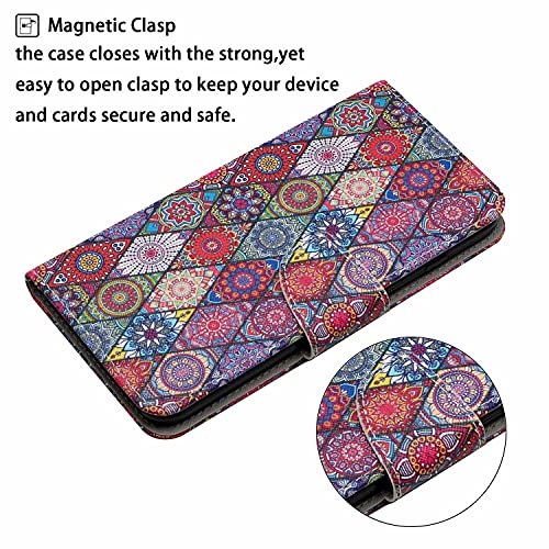 TYWZ Leuke Case voor Samsung Galaxy A03S, PU Lederen Cover voor Meisjes Vrouwen Kleurrijke Ontwerp Portemonnee Stand Kaartsleuf Magnetische Sluiting Flip Bumper-Totem - Image 4