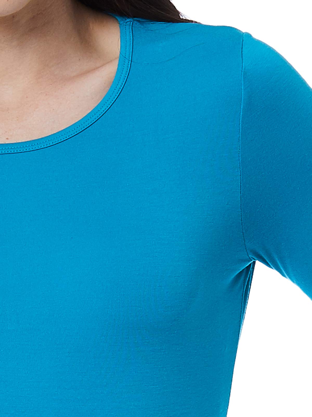 Maevn 6709 COOLMAX Long Sleeve Under Scrub Tee Teal Blue S