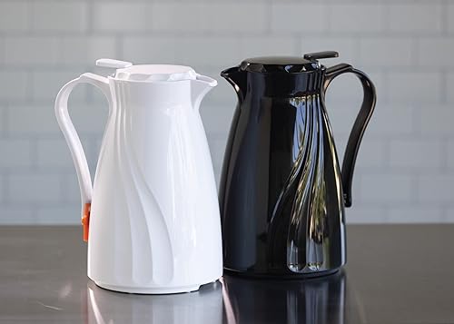 Miniatura 4 de Service Ideas TNSPB12WH Twist N' Serve - Jarra de café, plástico sin BPA, 1.2 litros, 40.5 onzas, color blanco