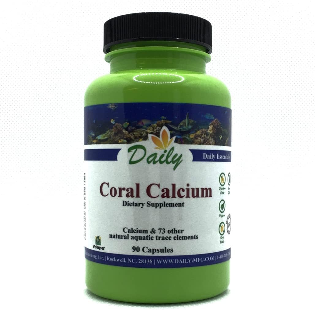 Daily Manufacturing Coral Calcium (Non-GMO Coral Calcium) 90 Vegetarian Capsules