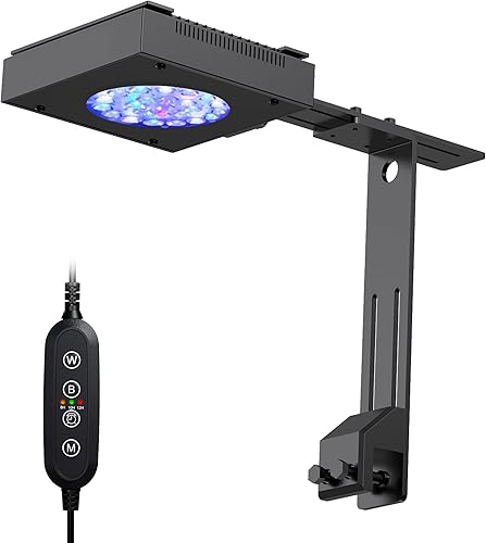 Miniatura 1 de NICREW Luz de arrecife LED para acuario de 30 vatios, LED marino de espectro completo regulable para tanques de peces de coral de agua salada
