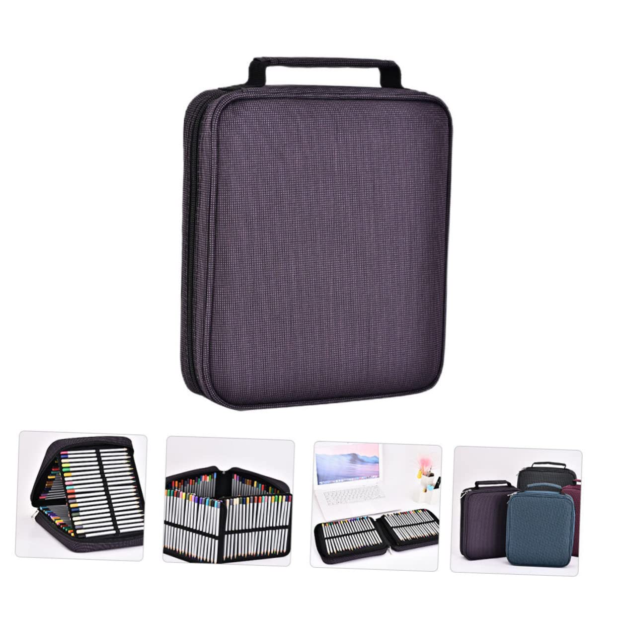 Estuche de Lápices Púrpura 120 Colores, Bolsa de Papelería