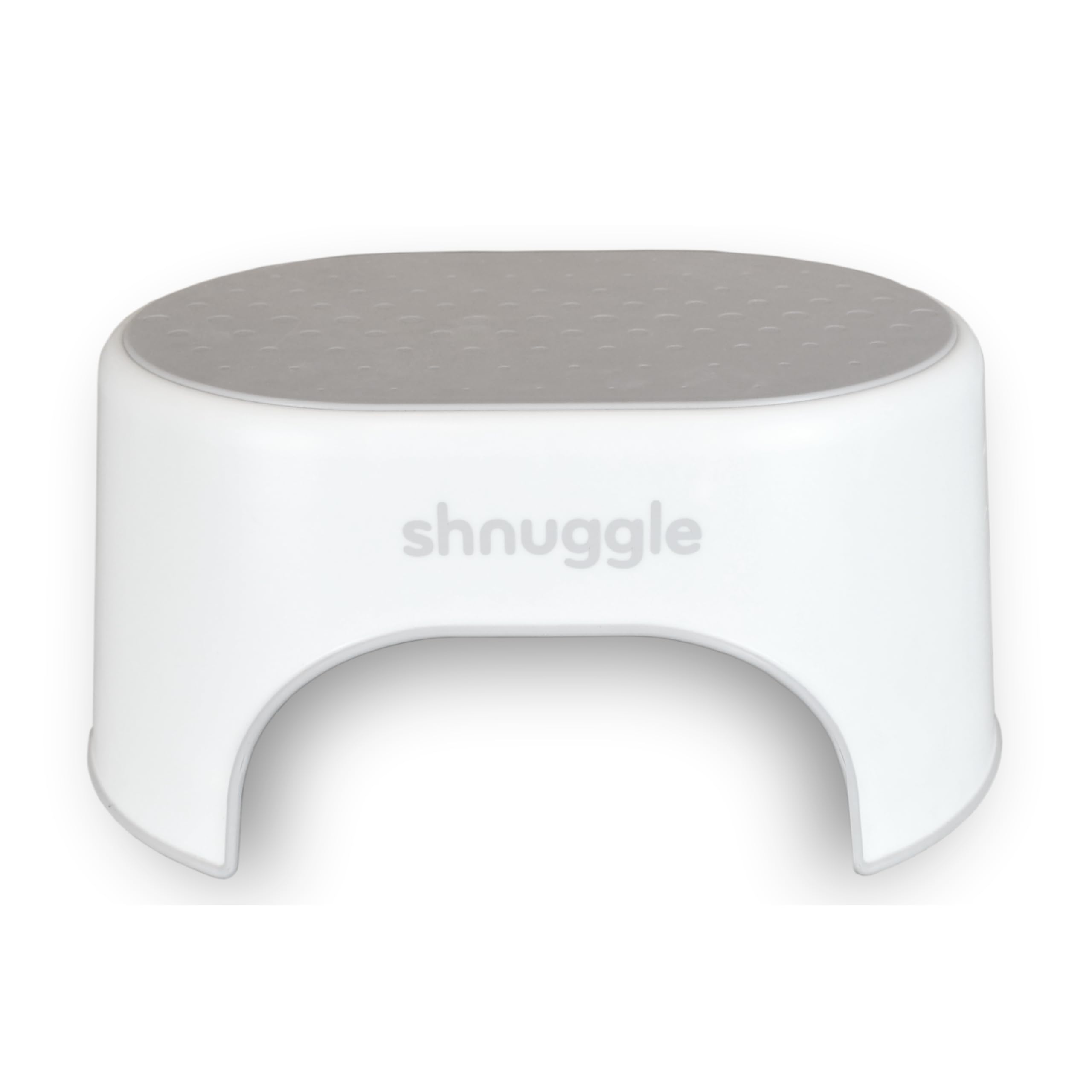 Shnuggle Sturdy Step Stool | Helps Toddlers in the Bathroom | Non-Slip Toilet Step in White and Grey for Kids | Multiuse Step for Toddler Potty Training