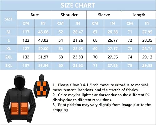 Wankang WORK SWEATSHIRTS FOR MEN Heated Hoodie For Men Women Heated Jackets Sweatshirt Warm Usb Electric Heaters Winter Heating Hoodies Outdoor Coat thumb #6