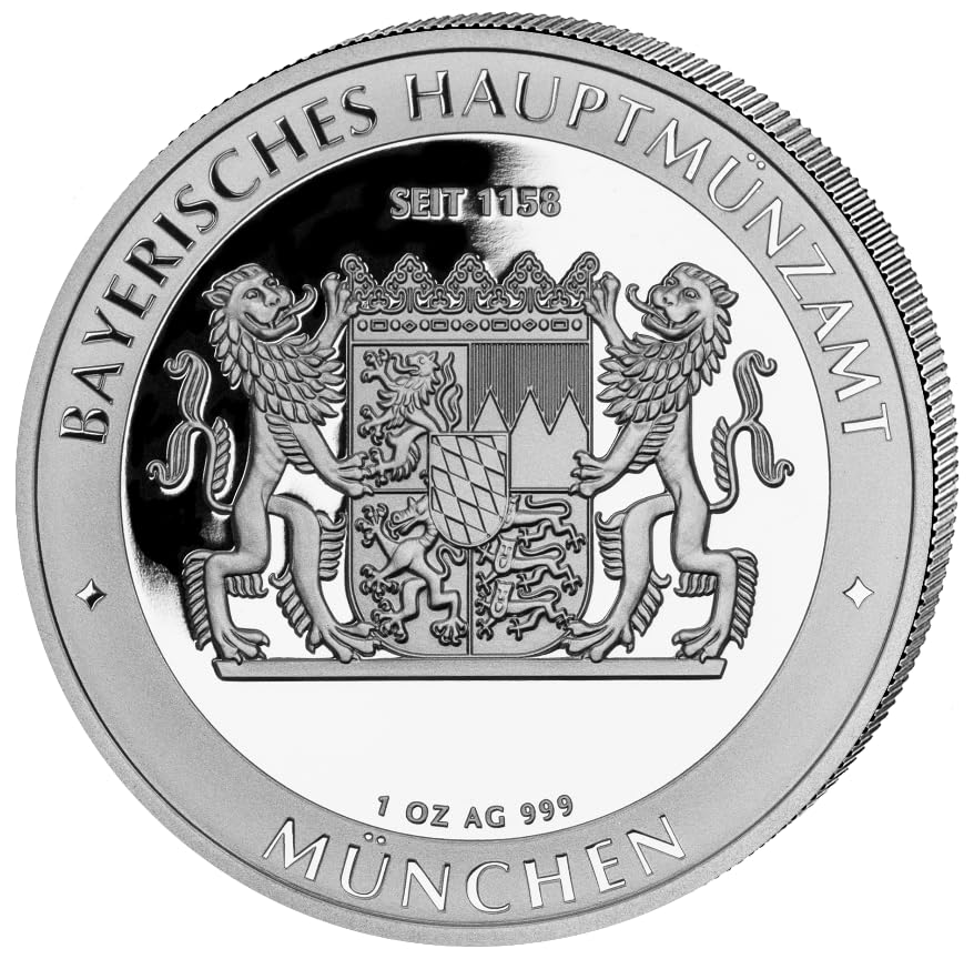 1 unze Silbermünze 1 Bayernthaler Schloss Neuschwanstein 2025 Bayerisches Hauptmünzamt 1 oz Silber Silver Silber silver coin