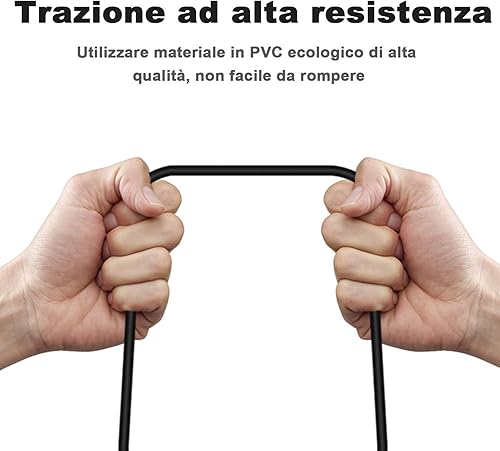 Miniatura 3 de Cable coaxial de TV negro a prueba de intemperie F macho a macho con cable coaxial RG58U 128 trenzado de alambre El conector moldeado coaxial TV