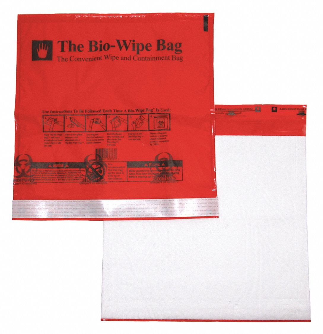 Bio-Wipe Bag 11-1/2 x 12 in, PK10