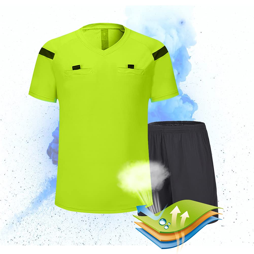 Shinestone - Maillot d’arbitre de football à manches courtes .