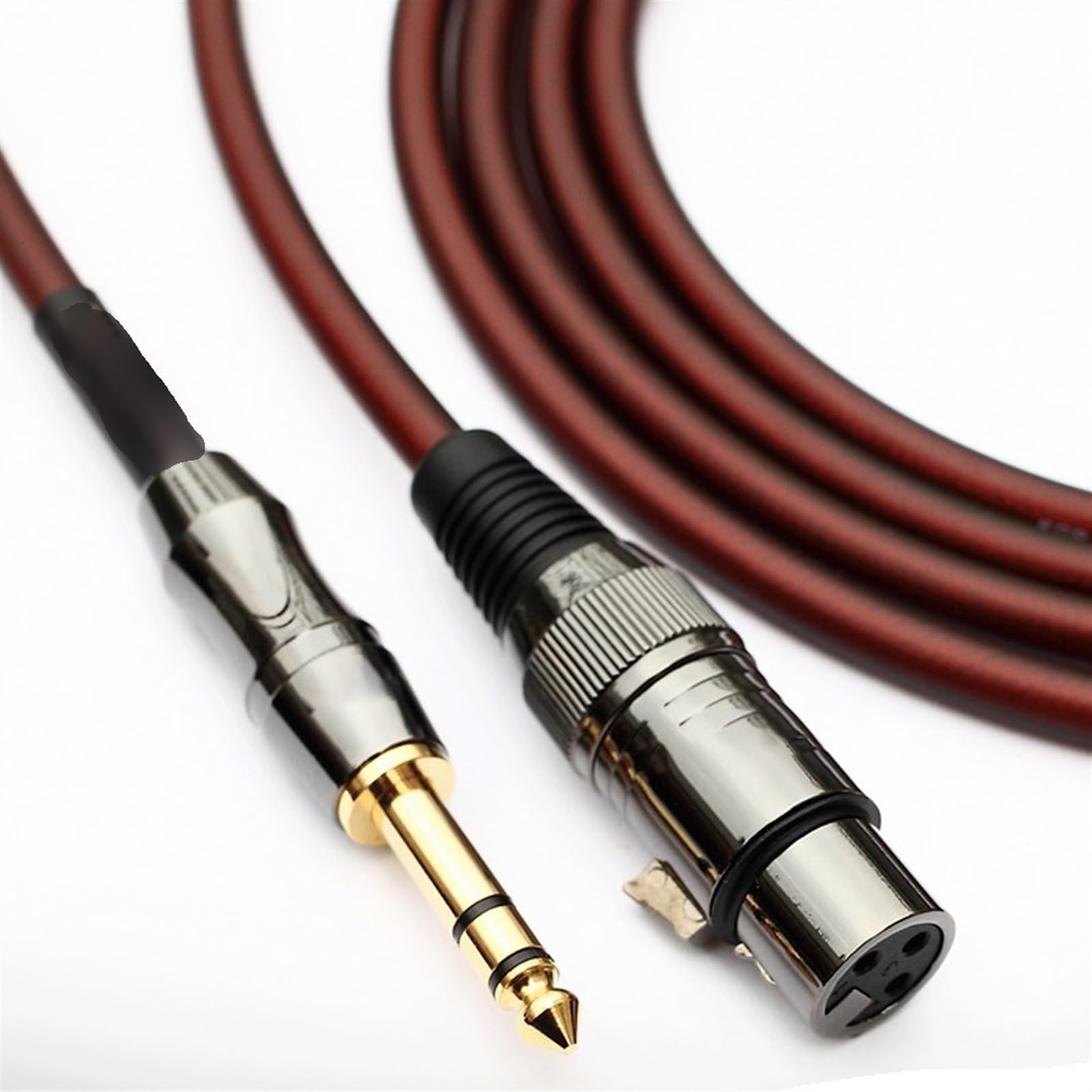 Kabel Audio Do Gitary Męski i żeński kabel audio do gitary, zbalansowany kabel, tarcza redukująca szumy (Color : 3/4, Size : 6m)
