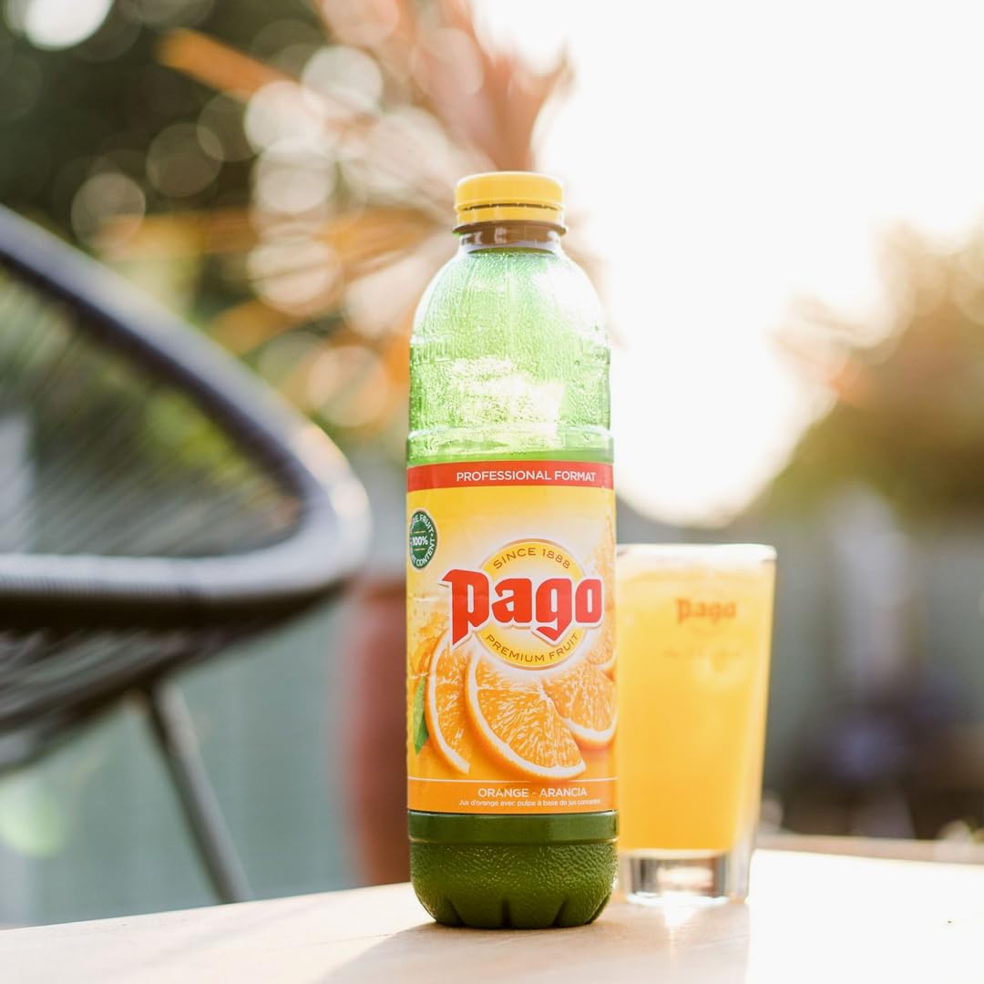 Zumos Pago Clásicos- Néctar de Naranja a partir de concentrado con vitamina C. Pack 6 x 1L