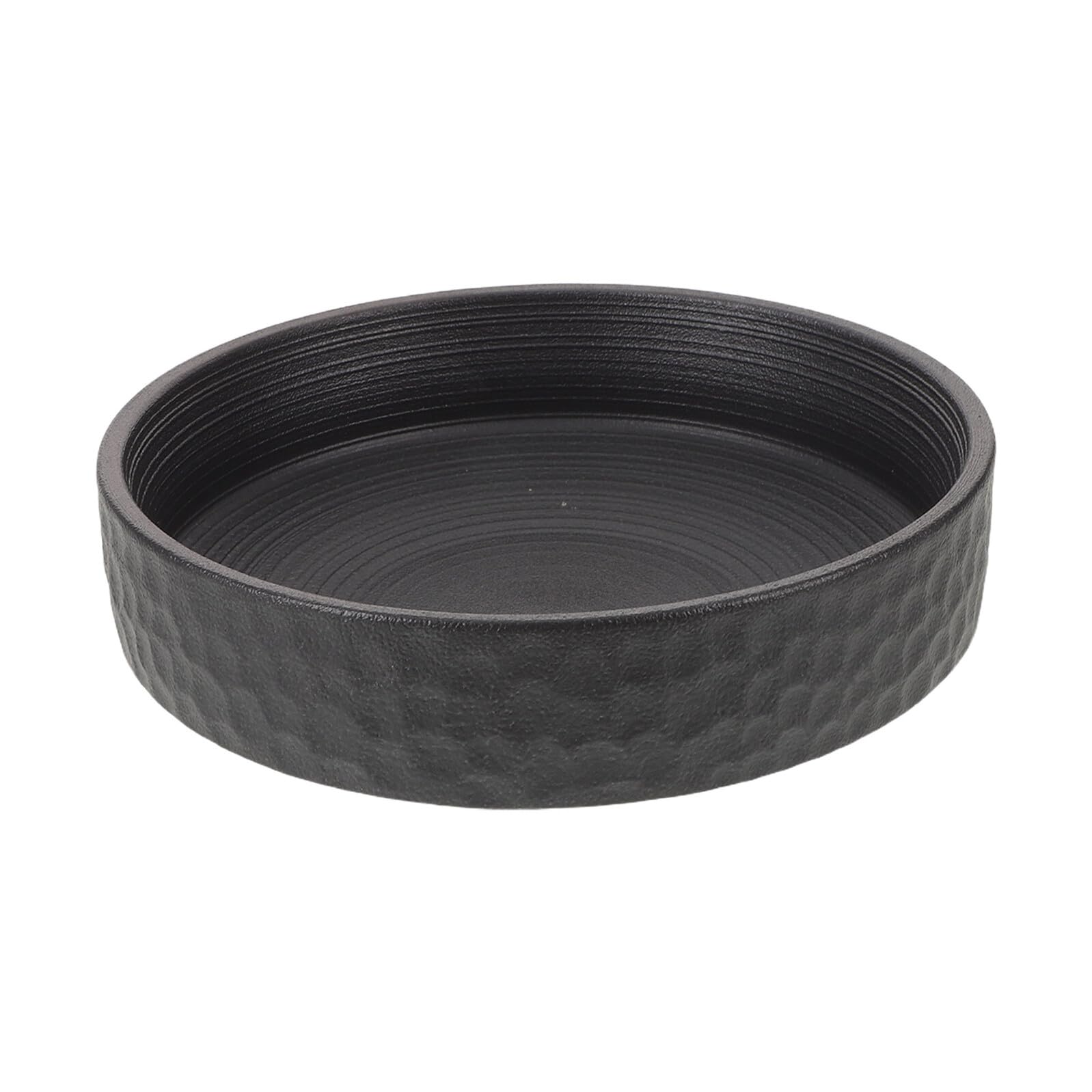 Bol hydroponique rond en céramique noire pour nénuphar et bassin de table zen