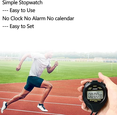 Miniatura 2 de FCXJTU Digital Simple Stopwatch Timer, No Bells, No Alarm, Simple Basic Operation, Silent, Clear Display, ONOff, Large Display for Swimming Running