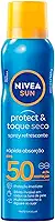 NIVEA SUN Protetor Solar Spray Protect & Toque Seco FPS 50 200ml - FPS 50, sensação refrescante na pele, rápida absorção, não oleoso, alta proteção UVA/UVB, muito resistente à água, embalagem spray