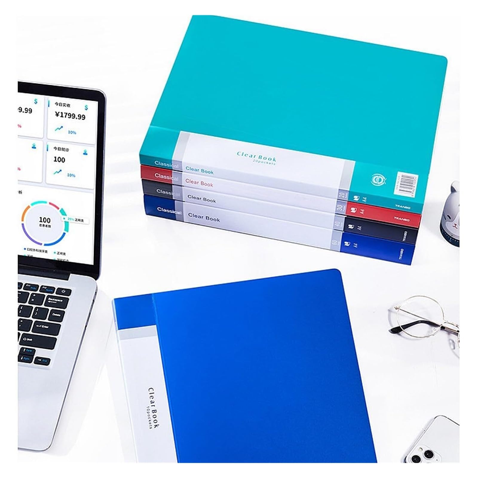 carpeta Carpeta de 40 bolsillos con fundas de plástico