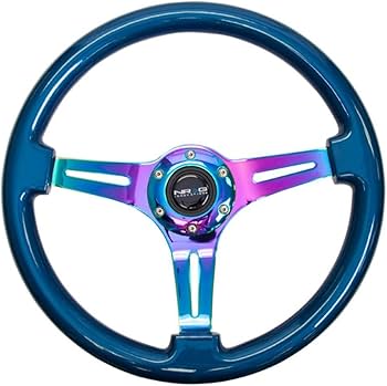 Amazon.com: NRG Innovations Blue Wood Wheel, 350mm, 3 Spoke Center