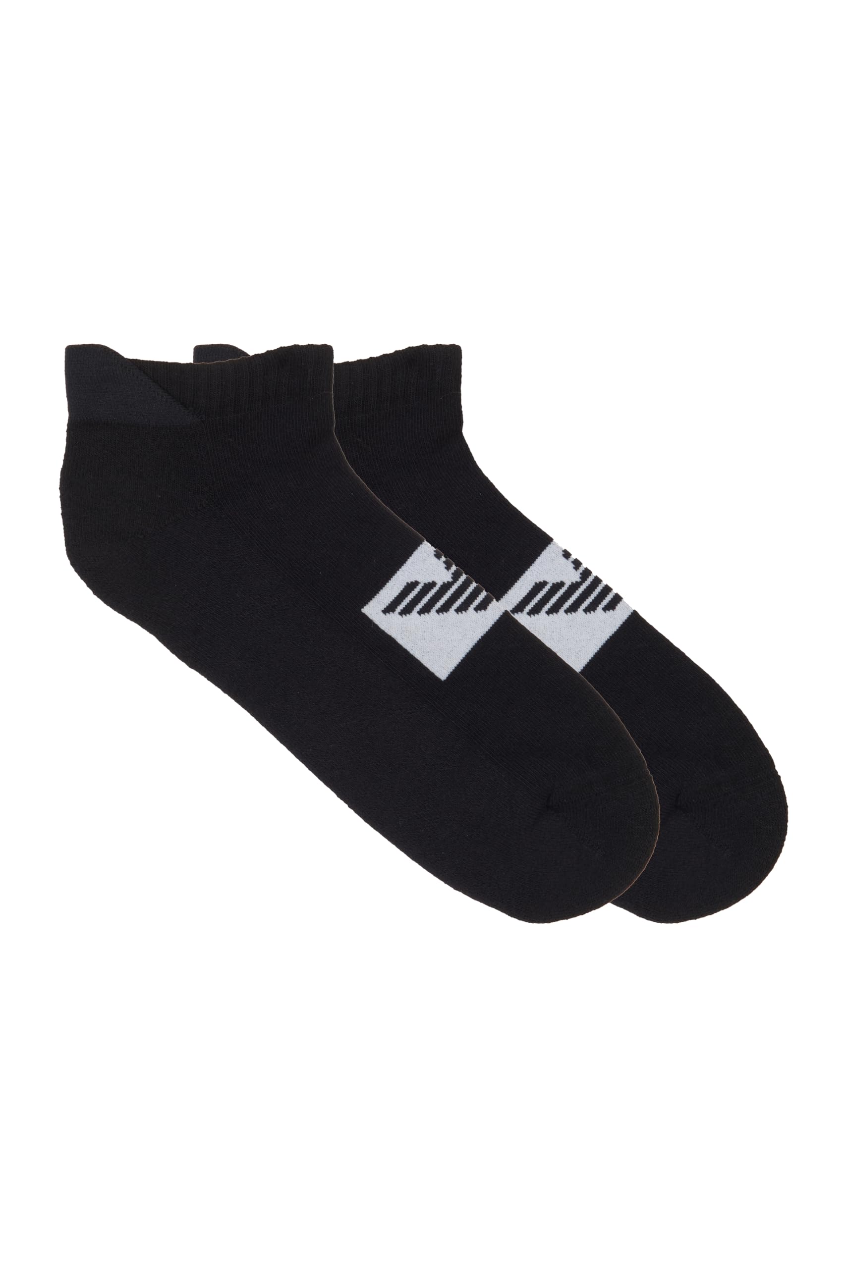 EMPORIO ARMANI MAN'S BASIC SPONGE 2-PACK SOCKS INSIDE BLACK TU