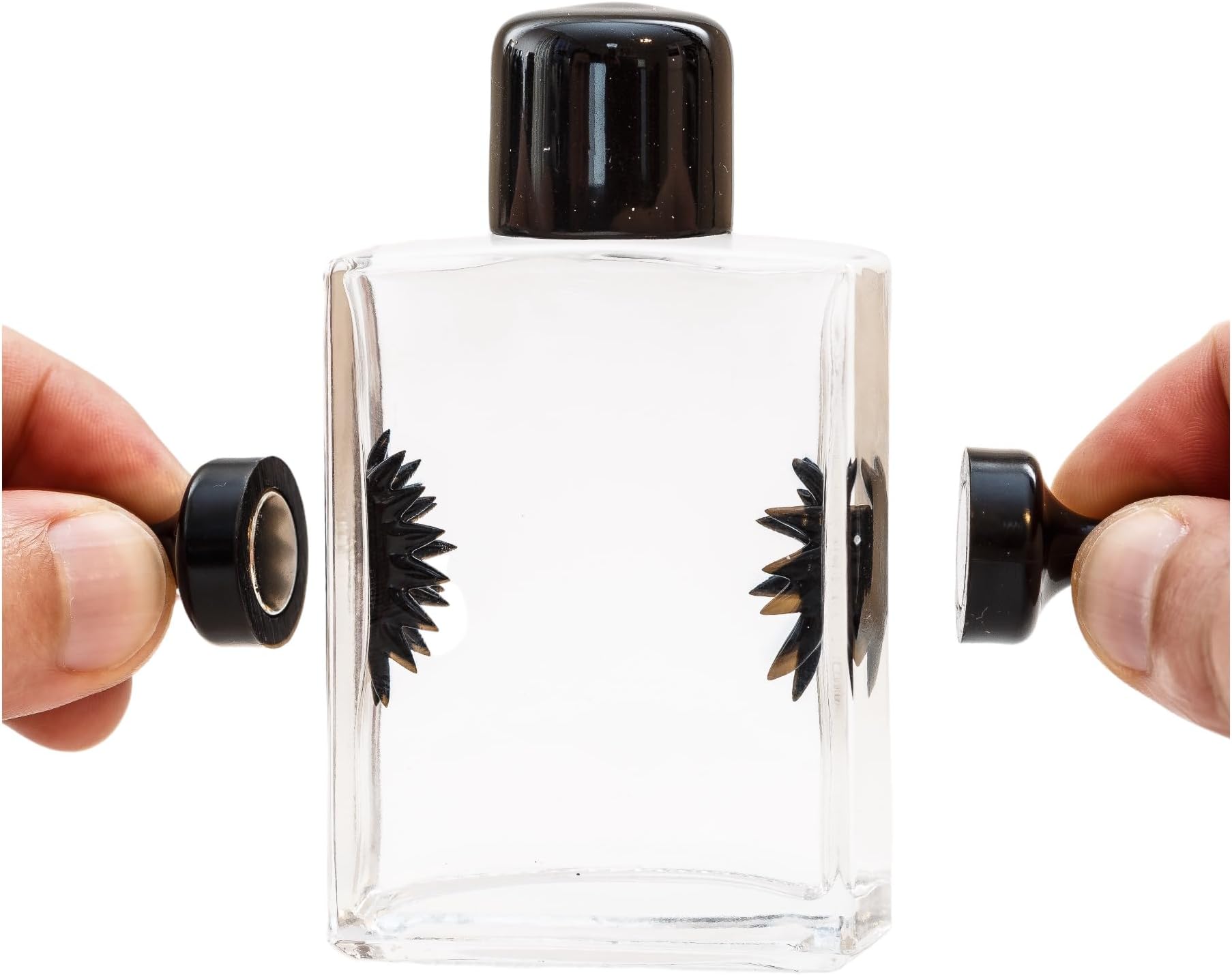 Ferrofluid Venom Magnetic Liquid - Desktop Accessory Interactive Toy - Black Magnetic Liquid in a Bottle with 2 Magnets