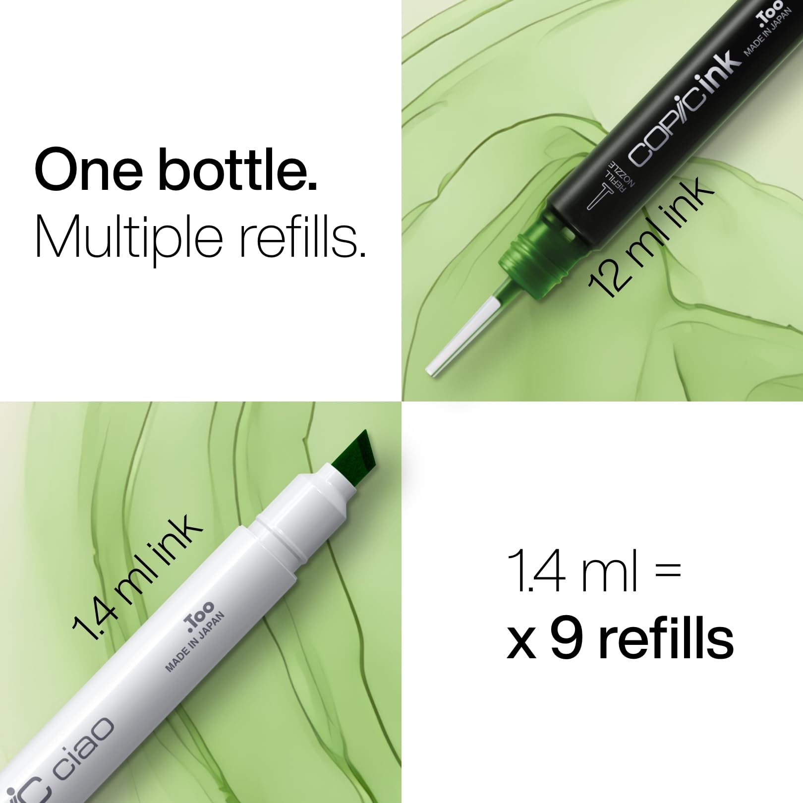 COPIC Ciao Marker 5+1 Set "Grey Tones", 5 markerów uniwersalnych na bazie alkoholu z jedną końcówką średniej szerokości i jedną pędzelkową, w tym 1 Multiliner 0,3 mm