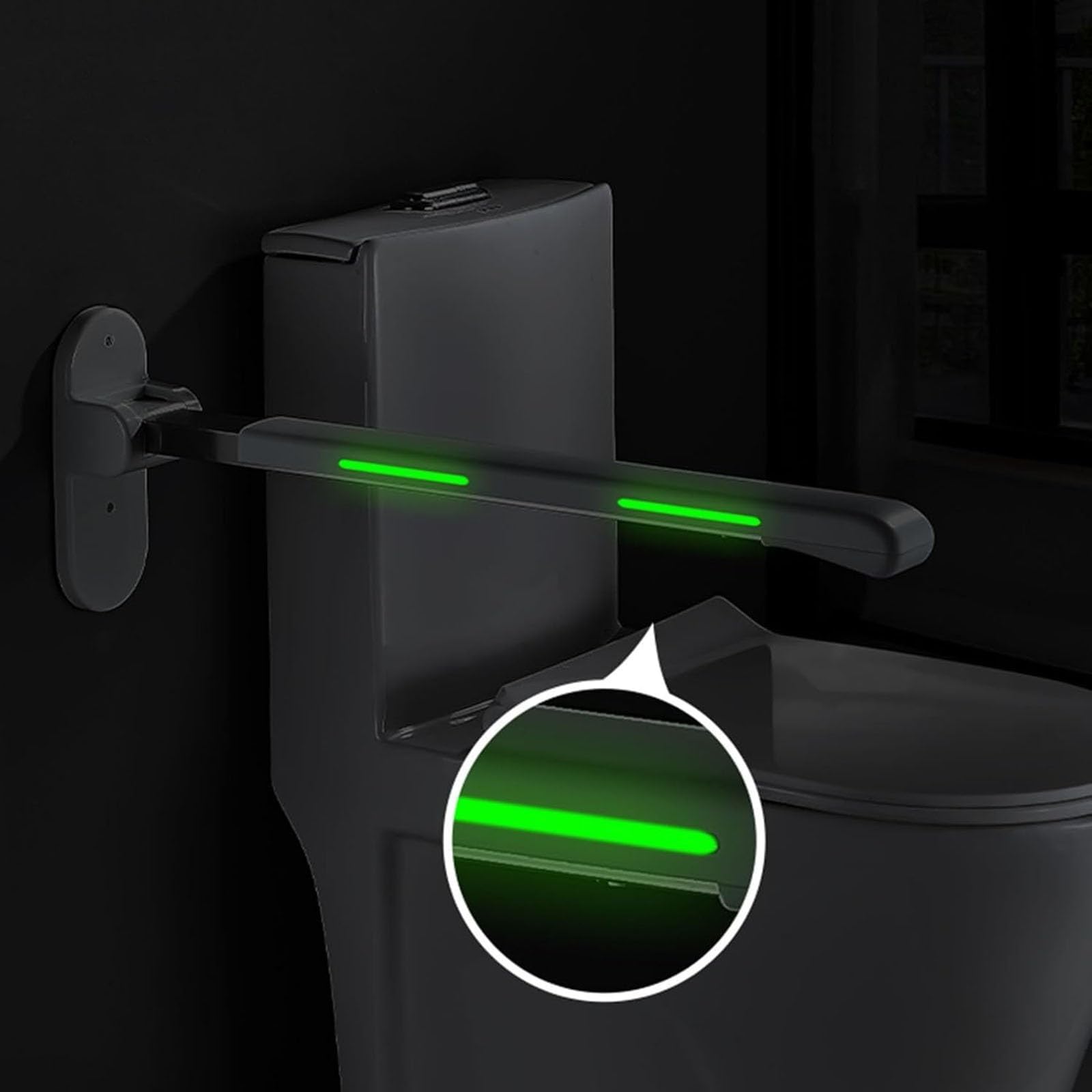 Chwytak do toalety, podłokietnik o długości 68 cm, składany uchwyt ręczny, antypoślizgowa pomoc pod prysznic dla seniorów i niepełnosprawnych, wsparcie bezpieczeństwa do łazienki i domu