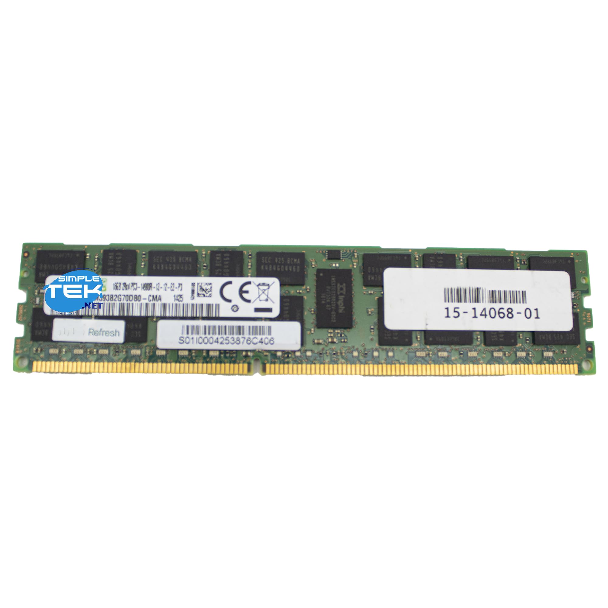 SIMPLETEK - 16GB DDR3 1866MHz ECC DIMM Modulo Banco Memoria Server Workstation RAM M393B2G70DB0-CMA PC3-14900R (Ricondizionato)