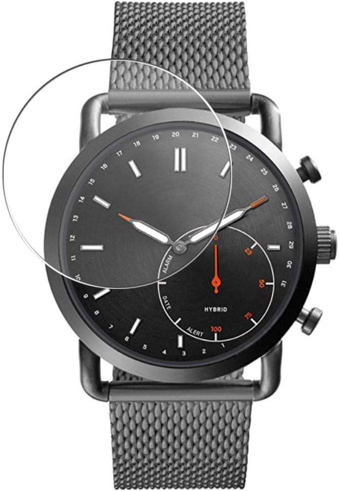 Paquete de 3 protectores de pantalla, compatible con Fossil Q Commuter Hybrid FTW1161 Smartwatch TPU Guard (protectores de vidrio no templado) (nueva versión)