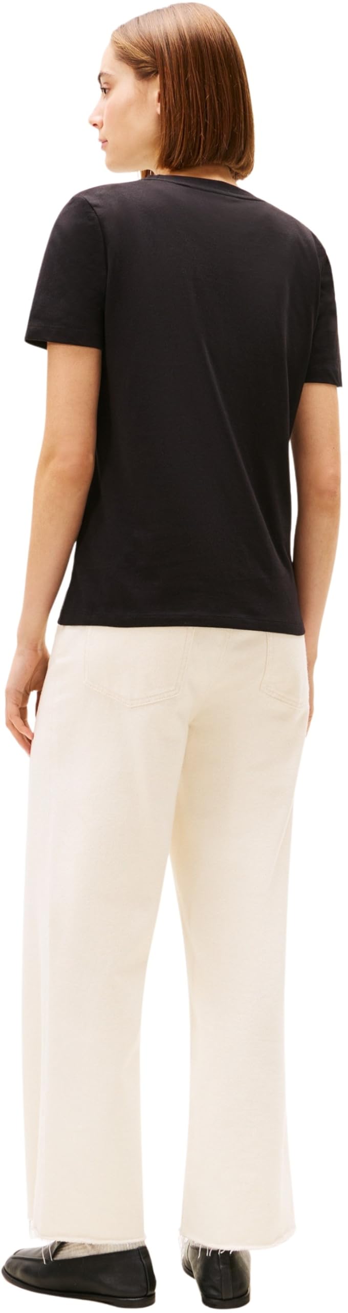 Tommy Hilfiger Damen T-Shirt Kurzarm Script Regular Rundhalsausschnitt, Schwarz (Nos Black), XXL – Ansicht 2