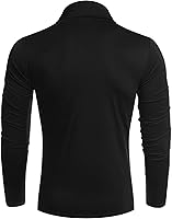 Vista 9 de COOFANDY Camisetas casuales de cuello alto para hombre, ligeras, básicas, de algodón