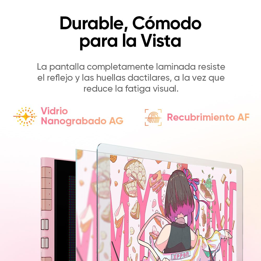 XPPen Artist 12 3rd Tableta Gráfica con Pantalla FHD 16K Niveles | Tableta Gráfica Dibujo Digital Profesional de 12 Pulgadas con Lápiz Chip Inteligente X4 y 2 Diales y Soprte Plegable(Rosa)