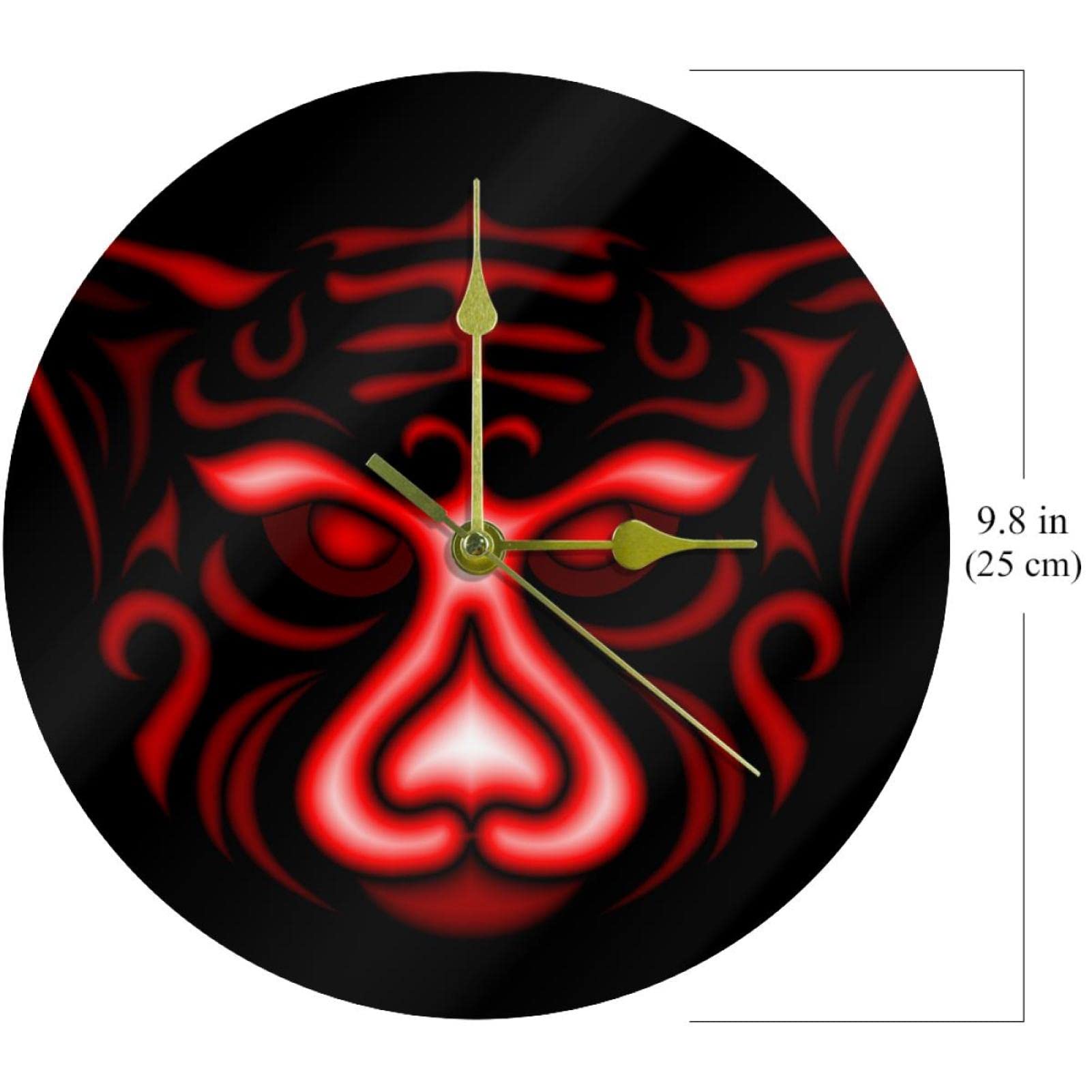 KAAVIYO Tigre Bianca Nera Art Arte Orologio da Parete Silenzioso