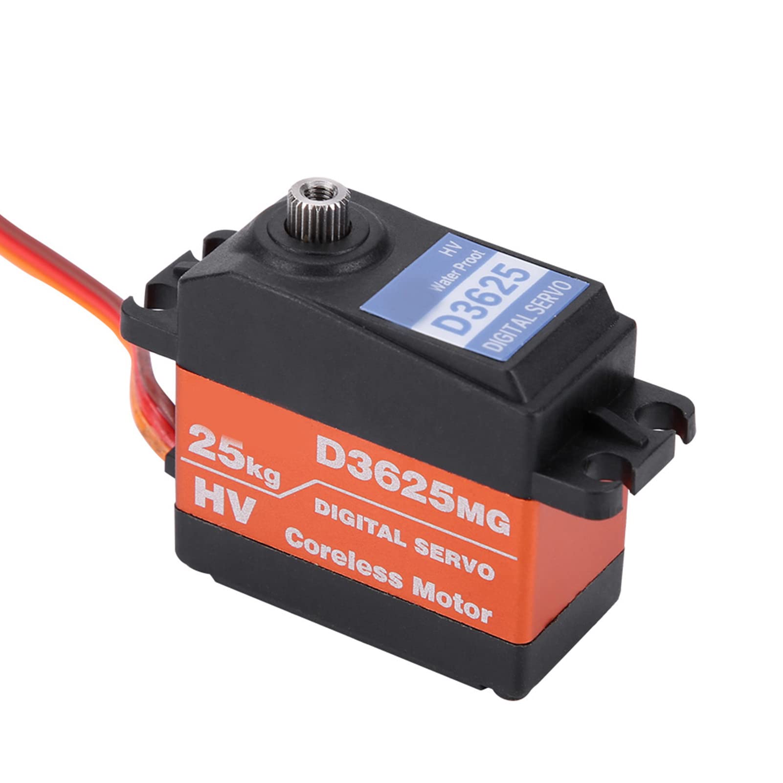 Servo Digital Metal Gear, Alto par 180° para Coche de Carreras de Camiones Cortos 1/10 1/8, con Rodamientos Dobles y Bucle de Silicona, Metal, 82 G