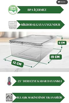 5 Adet 2 Lt. 5 Adet 1 Lt. Kendinden Kapaklı Derin Dondurucuya Uygun Buzluk Saklama Kabı Düzenleyici