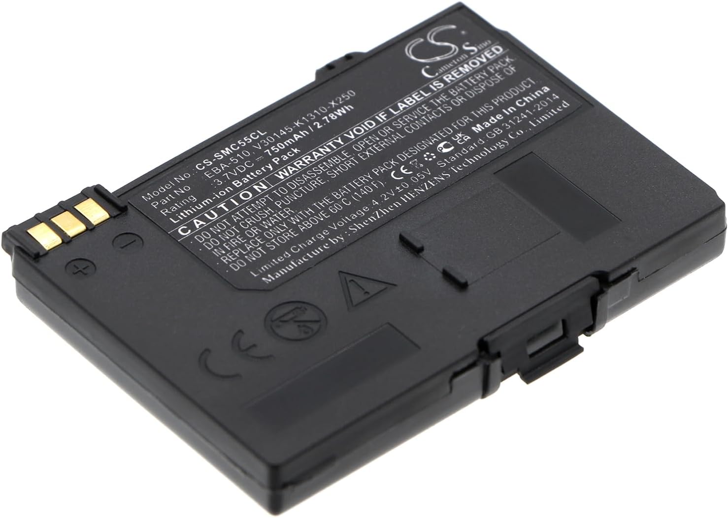 Battery compatible with Siemens Gigaset SL740 Li-ion 3.7V 750mAh - EBA-510, V30145-K1310-X289, V30145-K1310-X250, S30852-D1752-X1, L36145-K1310-X401
