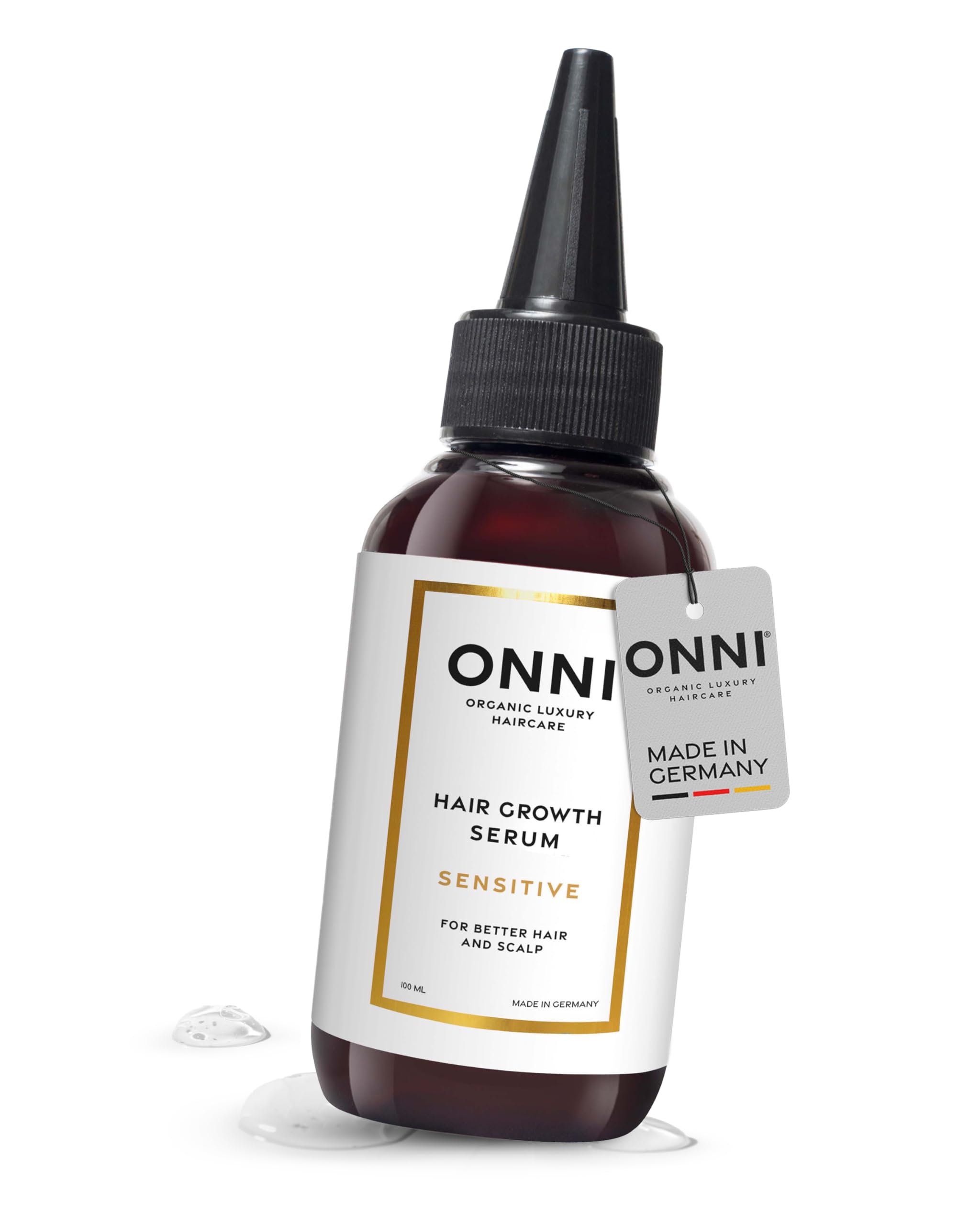 ONNI – SENSITIVE Haarserum Haarwachstum 100ml Reisegröße – Sanfte Haarpflege mit Follicusan & Koffein – Hair Growth Serum stärkt Haarstruktur & Haardichte – silikon-, paraben- & sulfatfrei